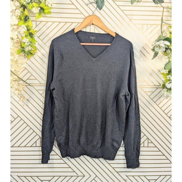 J. Crew Men's New York Cashmere Cotton V Neck Sweater Style#29235 Size Medium - Picture 1 of 6